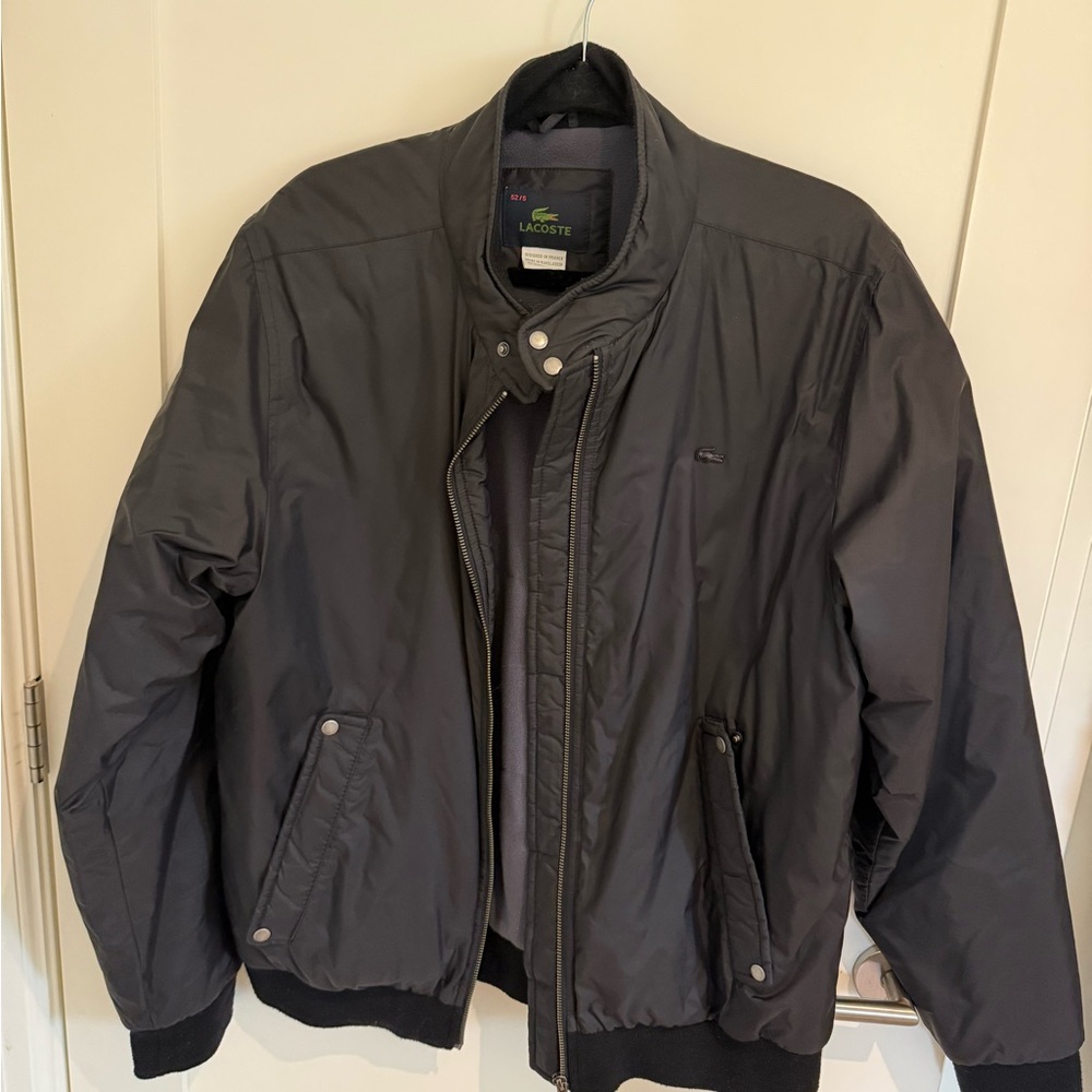 Lacoste Men's Dark Gray Bomber Windbreaker